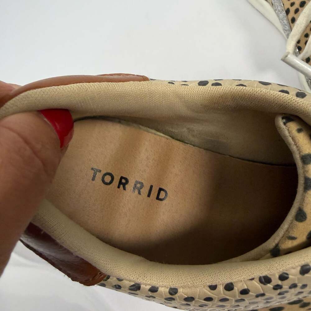 Torrid Women's Size 7.5W Cheetah Print Glitter Accent Sneakers - Picture 3 of 5